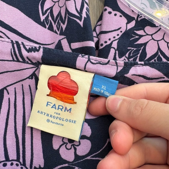 FARM Rio x Anthropologie Purple Toucans Floral Jumpsuit - Picture 8 of 13